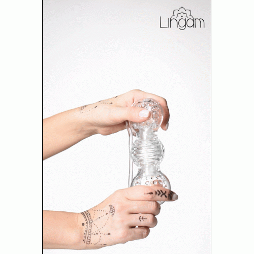 Мастурбатор нереалистичный Lingam by TOYFA  Rashmi , TPE, Прозрачный, 15,5 см