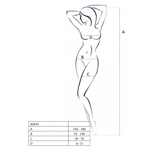 Костюм-сетка Passion Erotic Line, белый, OS