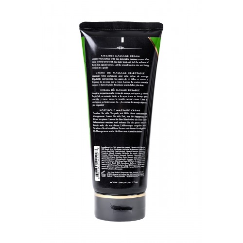 Массажный крем Shunga Pear and Exotic Green Tea, съедобный, груша и зеленый чай, 200 мл