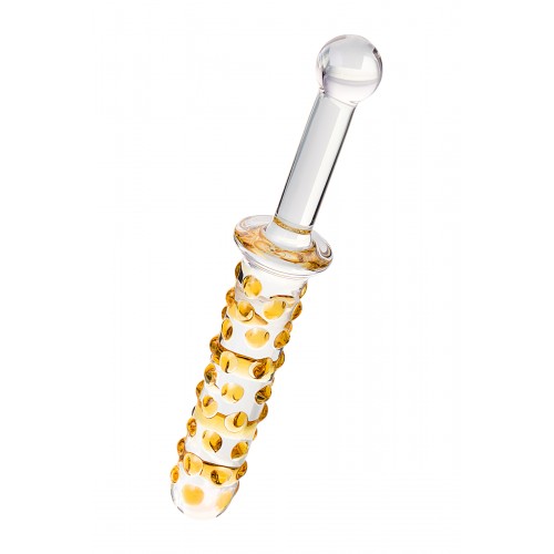 Двусторонний фаллоимитатор Sexus Glass, стекло, прозрачный, 25 см