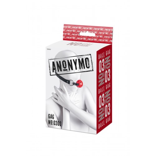 Кляп Anonymo #0303, ABS пластик, красный, 64 см