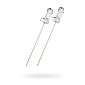 Леденец Sosuчki, «Пенис Pina colada», мини, прозрачный, 42 гр., 2 шт. (иной угол)