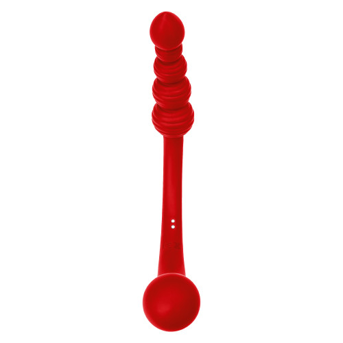 Двусторонний вибратор Black & Red by Toyfa, силикон, красный, 35 см