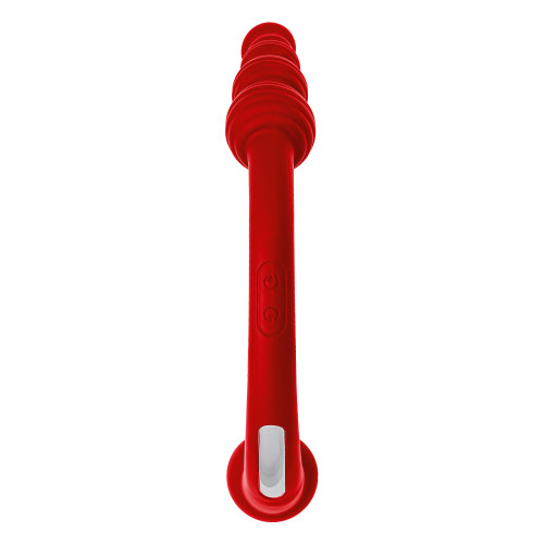 Двусторонний вибратор Black & Red by Toyfa, силикон, красный, 35 см