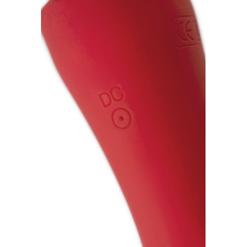 Двусторонний вибромассажер Black&Red by Toyfa, силикон, красный, 21 см