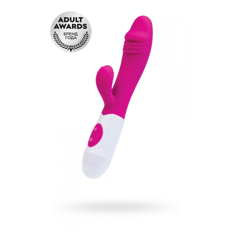 Вибратор с клиторальным стимулятором TOYFA A-Toys  Area, Силикон, Розовый, 19,5 см