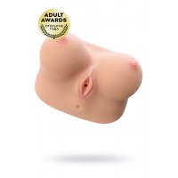 Мастурбатор реалистичный KOKOS Juliana Breast с вибрацией и ротацией, TPR, телесный, 20 см