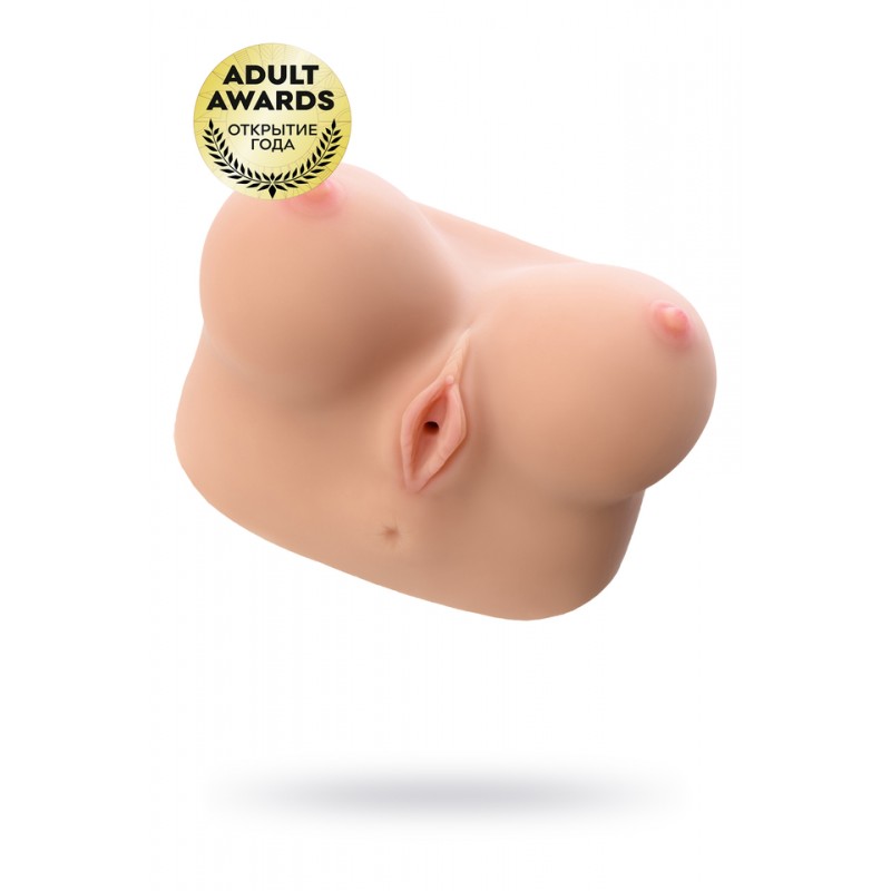 Мастурбатор реалистичный KOKOS Juliana Breast с вибрацией и ротацией, TPR, телесный, 20 см