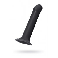 Ремневой нереалистичный страпон на присоске Strap-on-me, L, силикон, черный, 19 см