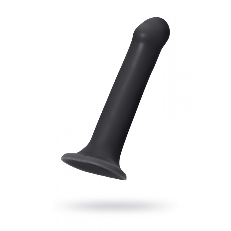 Ремневой нереалистичный страпон на присоске Strap-on-me, L, силикон, черный, 19 см