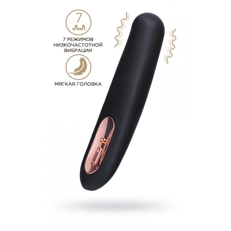 Нереалистичный вибратор WANAME D-SPLASH TSUNAMI, силикон, чёрный, 18,3 см