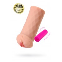 Мастурбатор реалистичный KOKOS ELEGANCE.007 с вибрацией, TPR, телесный, 16 см