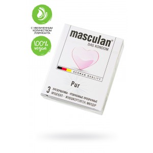 Презервативы masculan  Pur № 3 утонченные, 18,5 см, 5.3 см, 3 шт.