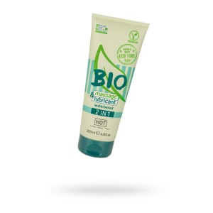 Интимный гель-лубрикант Hot Bio 2in1, на водной основе, массажный гель 2в1, 200 мл (иной угол)