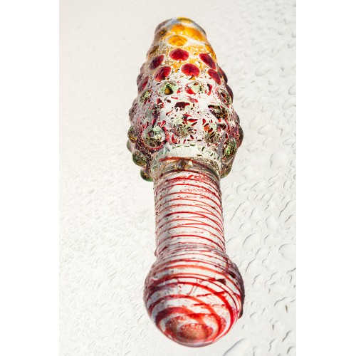 Двусторонний фаллоимитатор Sexus Glass, стекло, прозрачный, 17,5 см