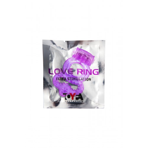 Виброкольцо TOYFA с петлёй для мошонки, фиолетовый
