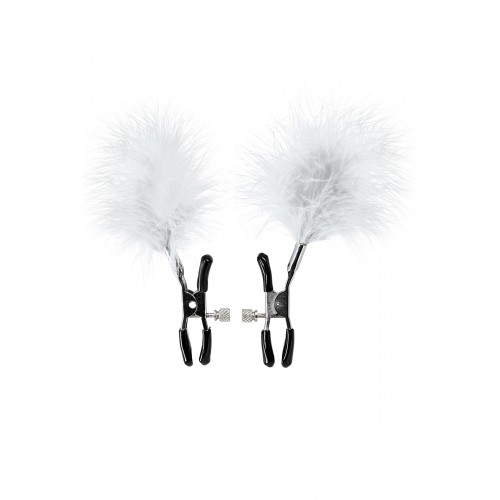 Зажимы для сосков TOYFA Theatre, металл с пухом