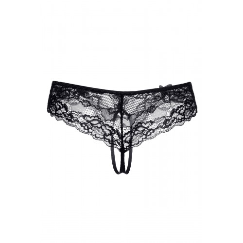 Эротические трусики Erolanta Lingerie Collection кружевные, черные (46-48)