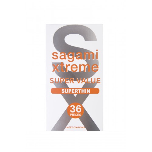 Презервативы Sagami, xtreme, 0.04, латекс, 19 см, 5,4 см, 36 шт.