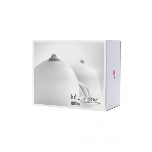 Мастурбатор реалистичный KOKOS Juliana Breast с вибрацией и ротацией, TPR, телесный, 20 см