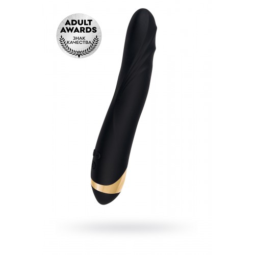 МЯГКАЯ вакуумная упаковка нереалистичный вибратор WANAME D-SPLASH  Storm, Силикон, Чёрный, 22,5 см