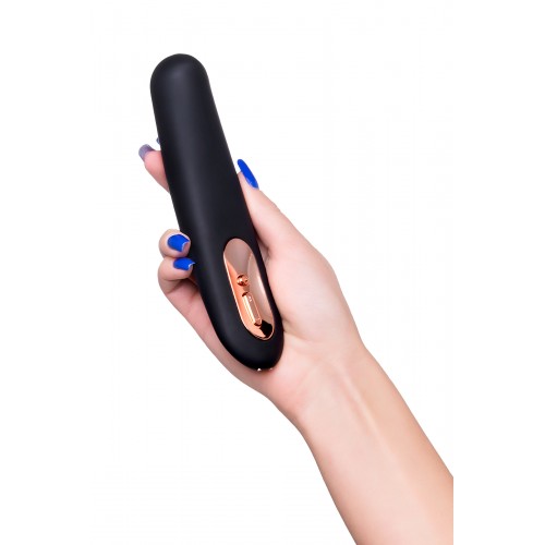 Нереалистичный вибратор WANAME D-SPLASH TSUNAMI, силикон, чёрный, 18,3 см