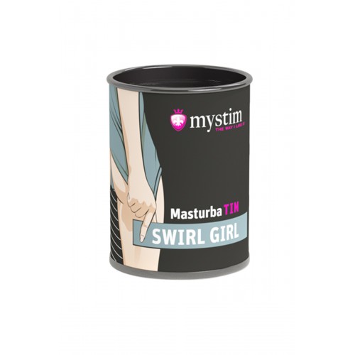 Мастурбатор Mystim MasturbaTIN Swirl Gir, TPE, белый, 4,5 см