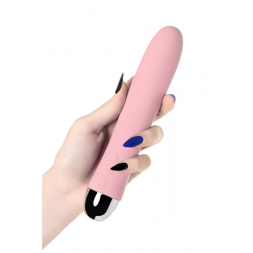 Вибратор с функцией нагрева и пульсирующими шариками PHYSICS FAHRENHEIT, силикон, розовый, 19 см