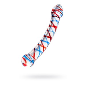 Двусторонний фаллоимитатор Sexus Glass, стекло, прозрачный, 21 см (иной угол)