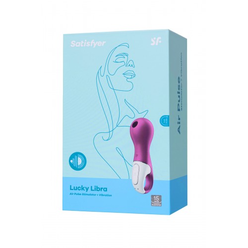 Вакуум-волновой бесконтактный стимулятор клитора Satisfyer Lucky Libra, силикон, красный, 15,7 см