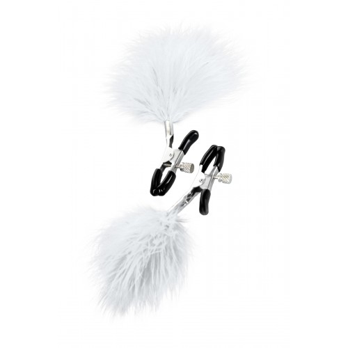 Зажимы для сосков TOYFA Theatre, металл с пухом