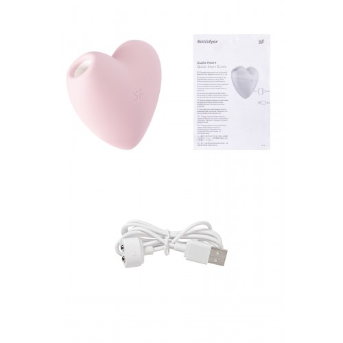 Вакуум-волновой бесконтактный стимулятор клитора Satisfyer Cutie Heart, силикон, розовый