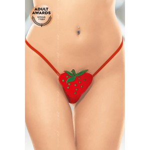 Стринги Клубничка SoftLine Collection, красный, S/L (иной угол)