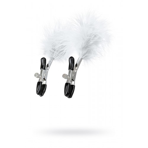 Зажимы для сосков TOYFA Theatre, металл с пухом