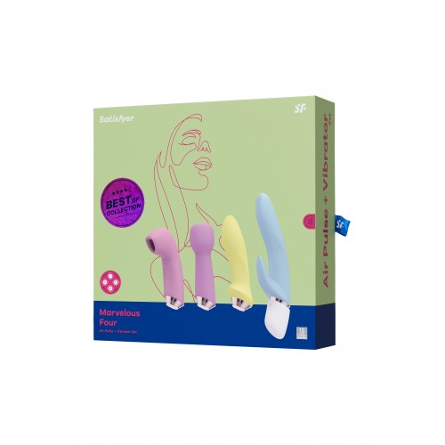 Набор вибраторов Satisfyer Marvelous Four, силикон, ассорти