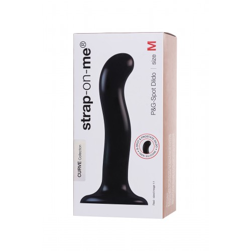 Ремневой нереалистичный страпон Strap-on-me, P&G SPOT, XL, силикон, черный, 19,8 см.