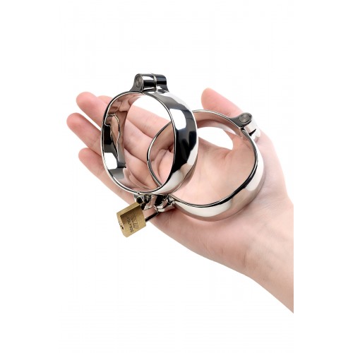 Наручники, TOYFA Metal, серебристые, 6,5Х8 см