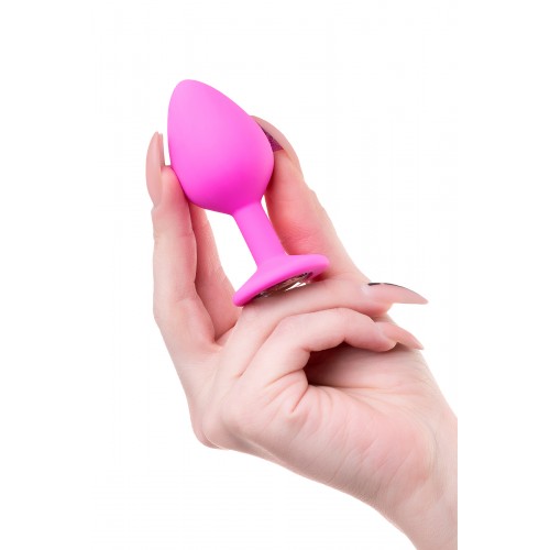 Анальная втулка ToDo by Toyfa Brilliant, водонепроницаемая, силикон, розовая, 8 см, Ø 3 см