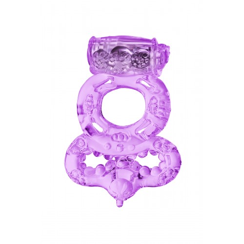 Виброкольцо TOYFA с петлёй для мошонки, фиолетовый