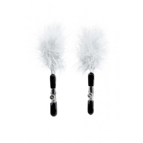 Зажимы для сосков TOYFA Theatre, металл с пухом