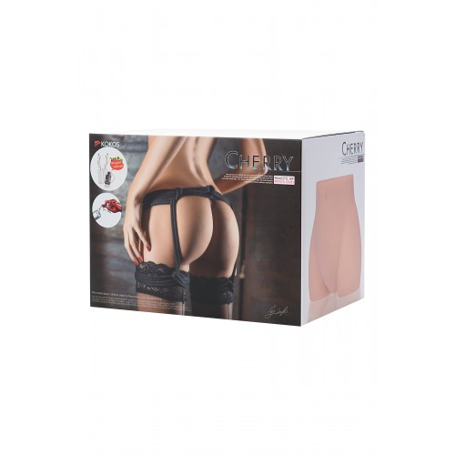 Мастурбатор реалистичный с вибрацией и ротацией  KOKOS Cherry, TPR, телесный, 22 см