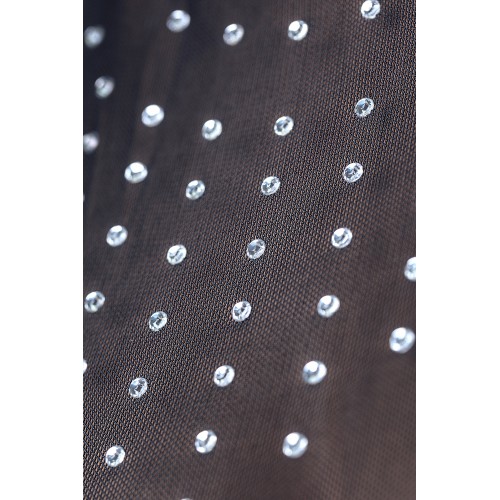 Боди со стразами Candy Girl Delight, чёрное, XL