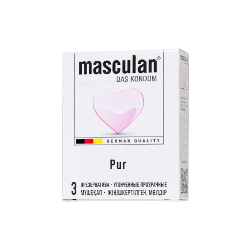 Презервативы masculan  Pur № 3 утонченные, 18,5 см, 5.3 см, 3 шт.