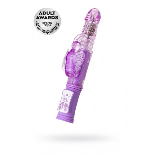 Вибратор с клиторальным стимулятором TOYFA A-Toys  High-Tech fantasy , TPE, Фиолетовый, 25,5 см