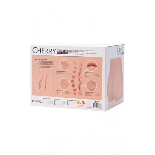 Мастурбатор реалистичный с вибрацией и ротацией  KOKOS Cherry, TPR, телесный, 22 см
