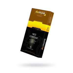 Презервативы Luxe DOMINO CLASSIC Nice Contour 6 шт, 18 см (иной угол)