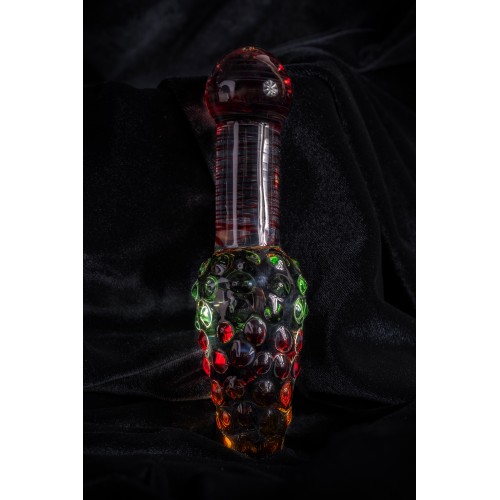 Двусторонний фаллоимитатор Sexus Glass, стекло, прозрачный, 17,5 см