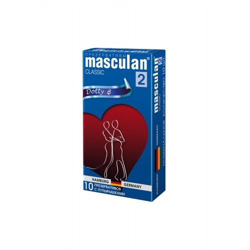 Презервативы Masculan Classic 2,  10 шт.  С пупырышками (Dotty)  ШТ
