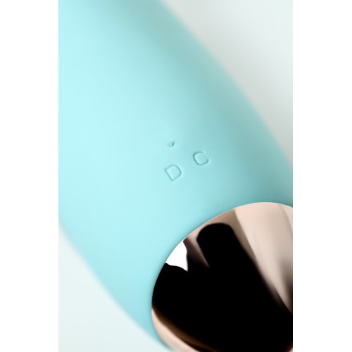 Вибратор с клиторальным стимулятором LEROINA by TOYFA Crystal, силикон, голубой, 18,3 см