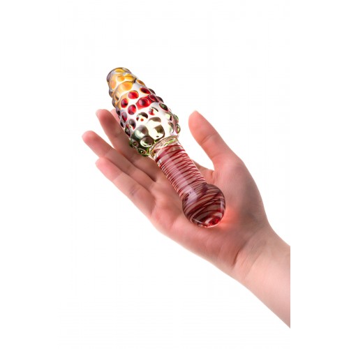 Двусторонний фаллоимитатор Sexus Glass, стекло, прозрачный, 17,5 см